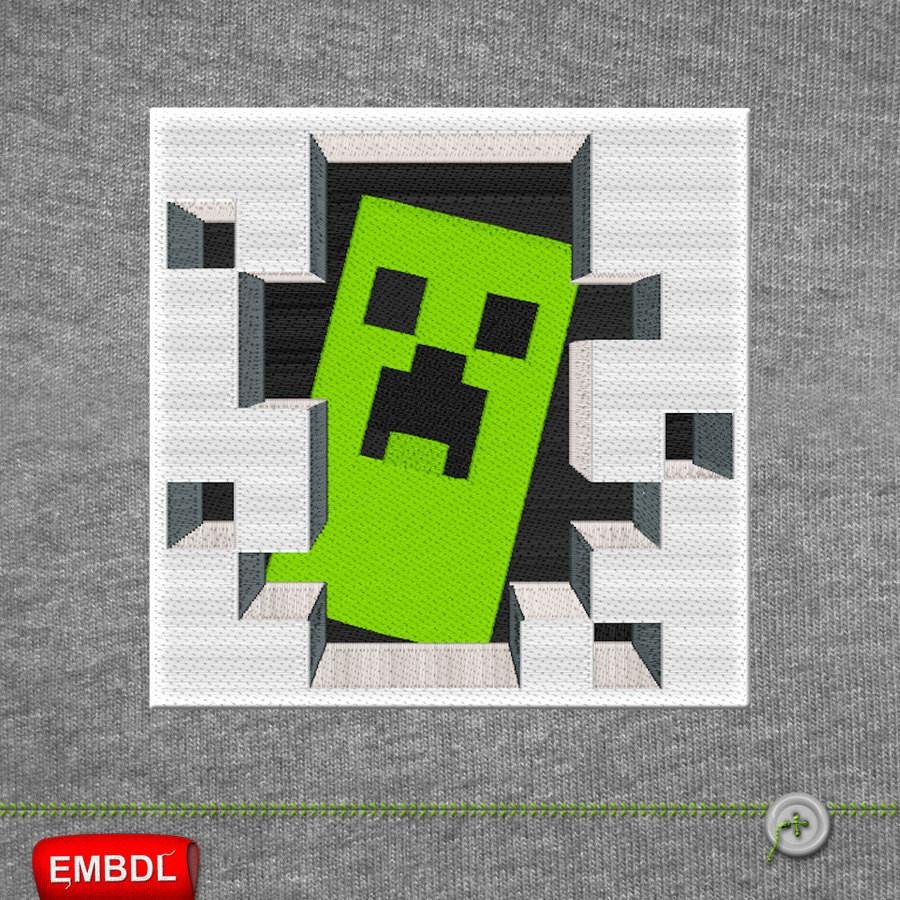 Minecraft Embroidery Pattern Minecraft Creeper Embroidery Design — EmbroideryDownload